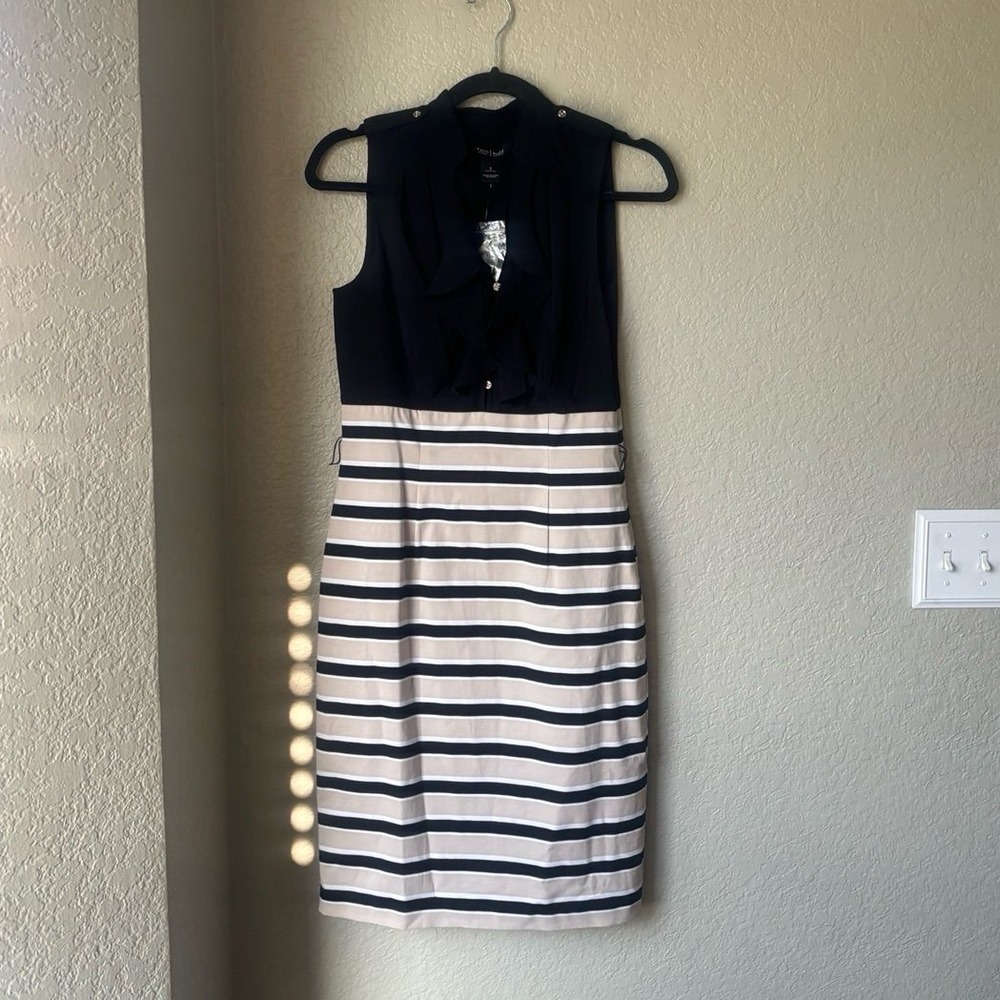 White House Black Market Striped Knee-Length Sheath Dress Size 2